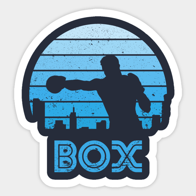 Retro Boxer Sticker by rojakdesigns